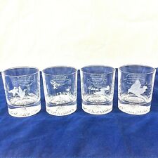 ABERCROMBIE & FITCH ETCHED DUCK DRINKING GLASSES ART OF FEDERAL DUCK STAMPS picture