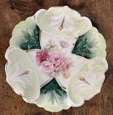 Antique RS PRUSSIA  Floral Roses Hand Painted Bowl Trinket Dish picture