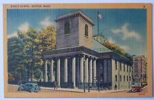 Kings Chapel Boston Massachusetts Vintage Linen Postcard  picture