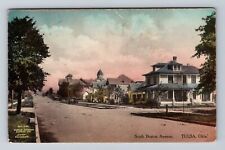 Tulsa OK-Oklahoma, South Boston Avenue, Antique, Vintage c1911 Postcard picture