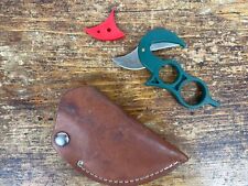Vintage WK Wyoming Skinning Knife with Original Leather Hunter Sheath picture