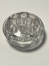 Antique 3” Clear Glass Domed Flower Frog 9 Holes Pat'd April 11 1916 picture