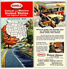 Vintage 1957 Central & Western United States Road Map – Humble picture