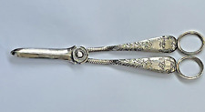Vintage Decorated Silver Plated Grape Scissors Shears picture