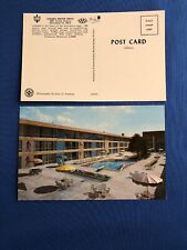 Ohio OH Vintage postcard Cleveland, Sahara Motor Hotel motel  pool view picture