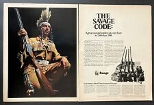 1968 Savage Arms 440 12 Gauge 2 Page Spread Native American Vintage Print Ad picture