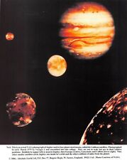 NASA Photo Card Print Jupiter & it's 4 Planet sized moons Galilean Satellites AE picture