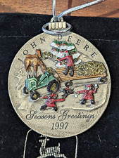 #2 in Series -- 1997 John Deere Pewter Christmas Ornament -- Model L picture