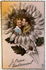 World War 2 Soldier Postcard, Romance, Paris 1944 picture