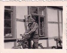 Original Snapshot Photo MP 8th ARMORED DIVISION PATCH BIKE BICYCLE Germany 864 picture