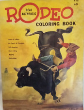 Real Authentic Rodeo Coloring Book 1964 Not Colored Rodeo Memorabilia picture
