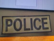 POLICE EMBROIDERY PATCH 3x9 OD GREEN  / BLACK picture
