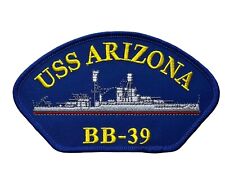 USS Arizona BB-39 Battleship USN US Navy 5.25 inch Hat Patch EE0227 F6D24I picture