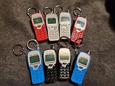 8Vtg Novelty Refillable Butane Flip Cell Phone Lighter NOS Red Blue Lot Keychain picture