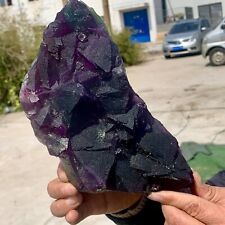 2.86LB Natural green+purple cubic fluorite mineral crystal sample/China picture