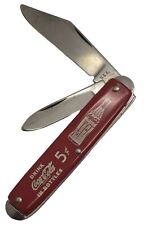 Vintage Red 5c Coca Cola Pocket Knife Made in the USA picture