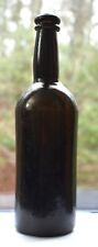 Antique Pre-civil War Black Liquor Ale Beer Blown Glass Bottle 1700s-1800s Empty picture