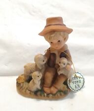Vintage Napco Napcoware Tiny Tots Little Boy With Lambs Figurine picture