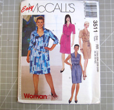 Shirt Dress Sewing Pattern Size 18W 20W 22W 24W Plus Size McCalls 3511 picture