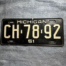 1951 Michigan License Plate CH-78-92 picture