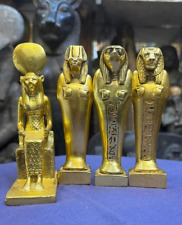 4 Rare Pharaonic Statues Sekhmet, Bastet, Anubis and Horus Of Egyptian Antiques picture