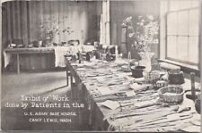 1900s CAMP LEWIS Tacoma Washington Postcard U S. ARMY BASE HOSPITAL Crafts Table picture