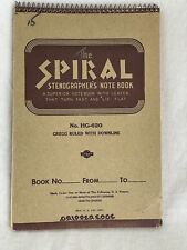 VTG 1950s Steno Spiral Stenographer’s Note Book, practice and blank pp No HG-620 picture