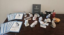 Vintage 1986 & 1988 The Franklin Mint Curio Cabinet Cat Figurines Lot of 15. picture