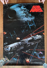 1991 Star Wars Millennium Falcon Death Star One Sheet Poster PTW651 24