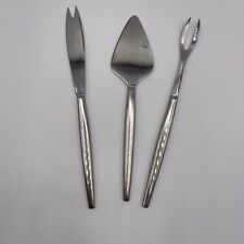 3 Piece Lot Italy Mid Century Stainless Bar Ware Serving Pieces picture