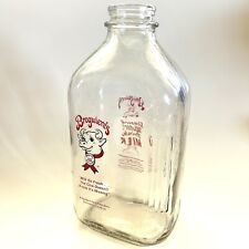 Broguiere's Dairy “Conserve Water” Milk Bottle RED VERSION 64oz Glass Advertise picture