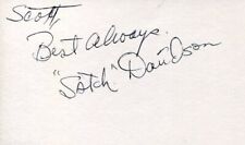 Satch Davidson Major League Baseball Umpire Hank Aaron 715 Signed Autograph picture