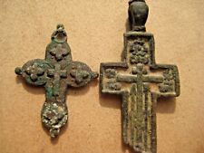 18th-19th Century Authentic  Russian Orthodox Bronze Crosses picture