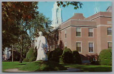 Hartford CT Noah Webster Statue Town Hall c1958 Postcard picture