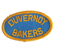 Vintage Advertising DUVERNOY BAKERS Embroidered  Uniform Work Shirt Hat Patch picture