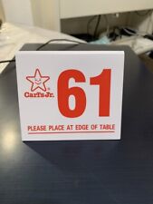 Classic Carl's Jr Table Tent Sign 61 picture