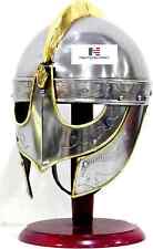 Armor Helmet Viking Wolf - Halloween Costume Medieval Metal Knight Helmet picture