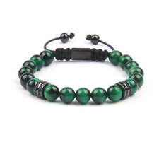 Green Tiger Eye & Black Crystals Bracelet picture