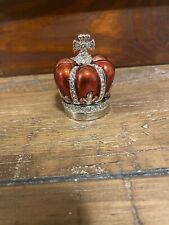 Beautiful  Colorful  KINGS CROWN  Jeweled  Trinket / Pill Box picture