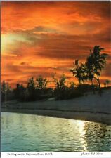 Postcard Cayman Islands - Setting sun in Cayman Brac picture