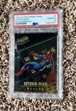 1995 Fleer Ultra Spider-Man Masterpieces chrome insert #5 PSA 10 pop 26 RARE picture