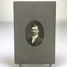Antique 1900s Dapper Young Man Vermillion SD Studio Portrait Photo Cabinet Card picture