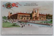 1904 Official Souvenir Worlds Fair St Louis Palace Mines Metallurgy Postcard C22 picture
