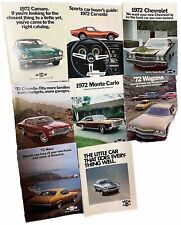 1972 Chevrolet Sales Brochures Camaro Corvette Chevelle Pristine Collection Rare picture