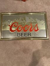 Vintage 1988 ADOLPH COORS BEER Bar Sign Mirror in  Frame 25