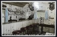 RPPC Postcard Interior Bar & Office at Trail's End Palmer Lake Land O' Lakes WI picture