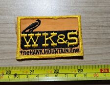 Vintage W. K. & S. WK & S The Hawk Mountain Line Railroad Advertising Patch picture