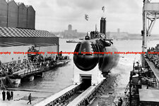 F016001 HMS Conqueror. British Nuclear Submarine. Birkenhead. Cheshire. c1969 picture