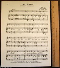 UNIVERSITY OF MICHIGAN Original Vintage Song Sheet c1953 