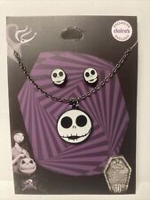 NEW Claire’s Exclusive 30 Year Jack Skellington Necklace & Earring Jewelry Set picture